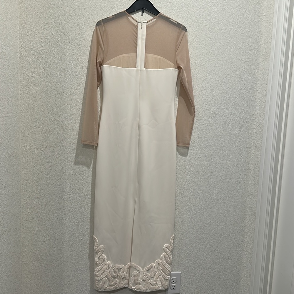 NWT AntonioMelani Elizabeth Damrich Babe Mesh Long Sleeve Crepe Soutache DRESS - Picture 17 of 17